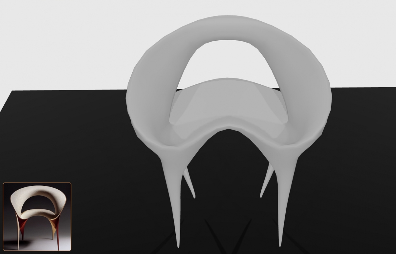 White chair render